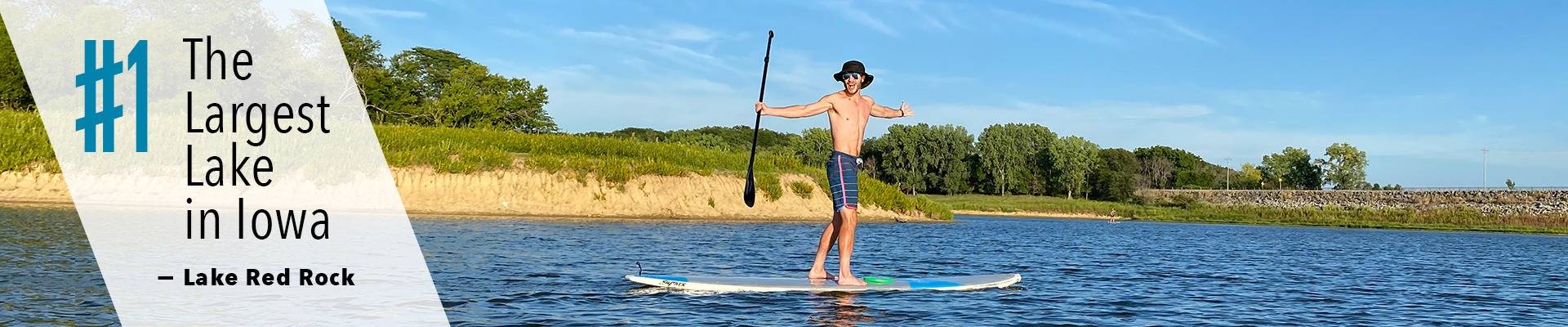 #1 Largest Lake in Iowa | paddleboarding on Lake Red Rock